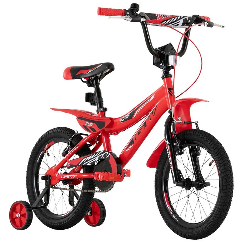 GW - Bicicleta Infantil GW TXT 650 Moto Con Auxiliares Rin 16
