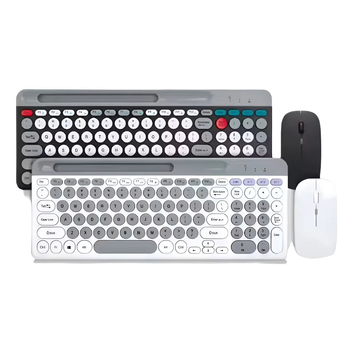 GENERICO - Combo Teclado Y Mouse Inalámbrico Bluetooth Diseño Vintage