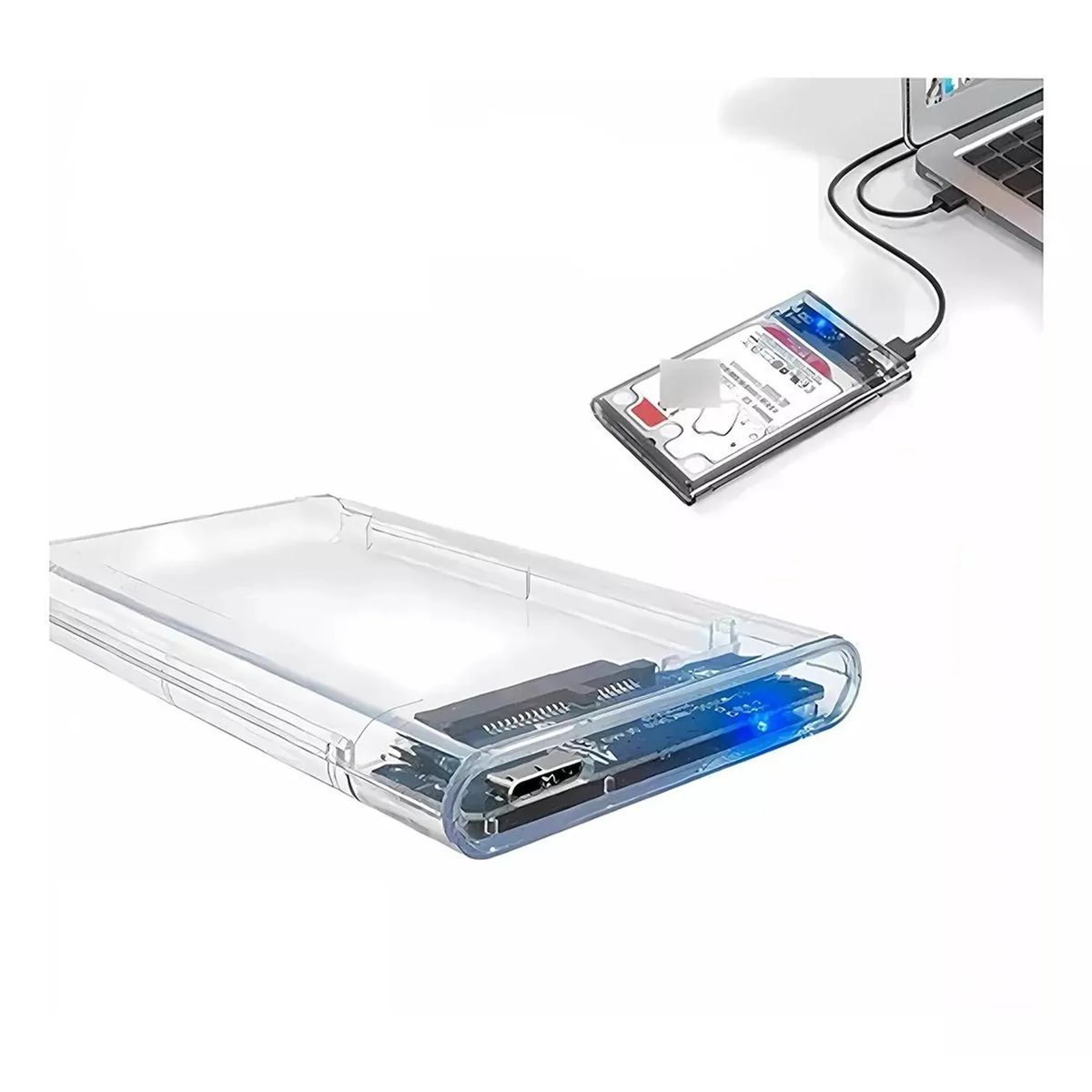 GENERICO - Carcasa De Disco Ssd Y Hdd Case Externo Cable Usb 3.0