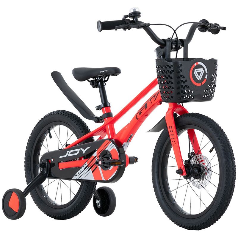 GW - Bicicleta Infantil GW JOY Magnesio Freno Disco Con Auxiliares Rin 16