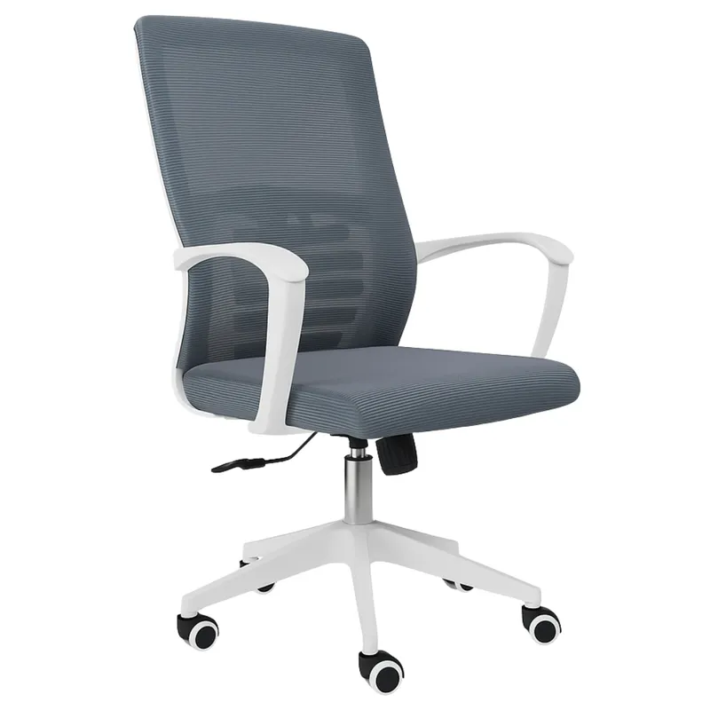 MOBLIHOUSE - Silla Oficina Prince Blanca Gris 50x49x95cm Con Garantia