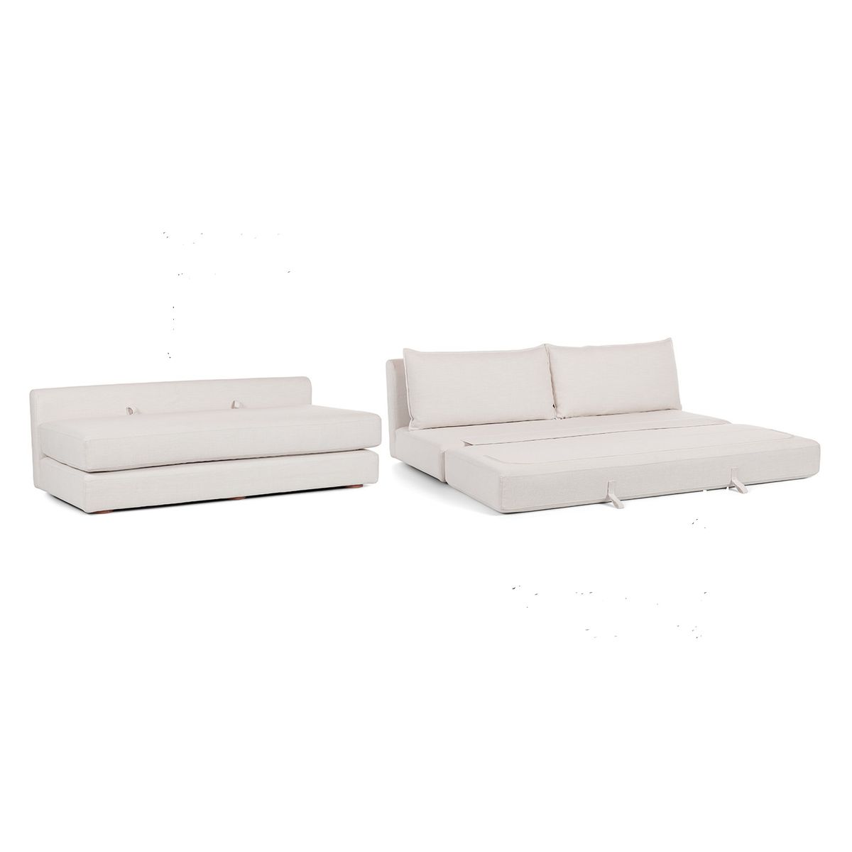 SOFA MARKET - Sofa Cama Flip 2 Puestos Tela Crudo