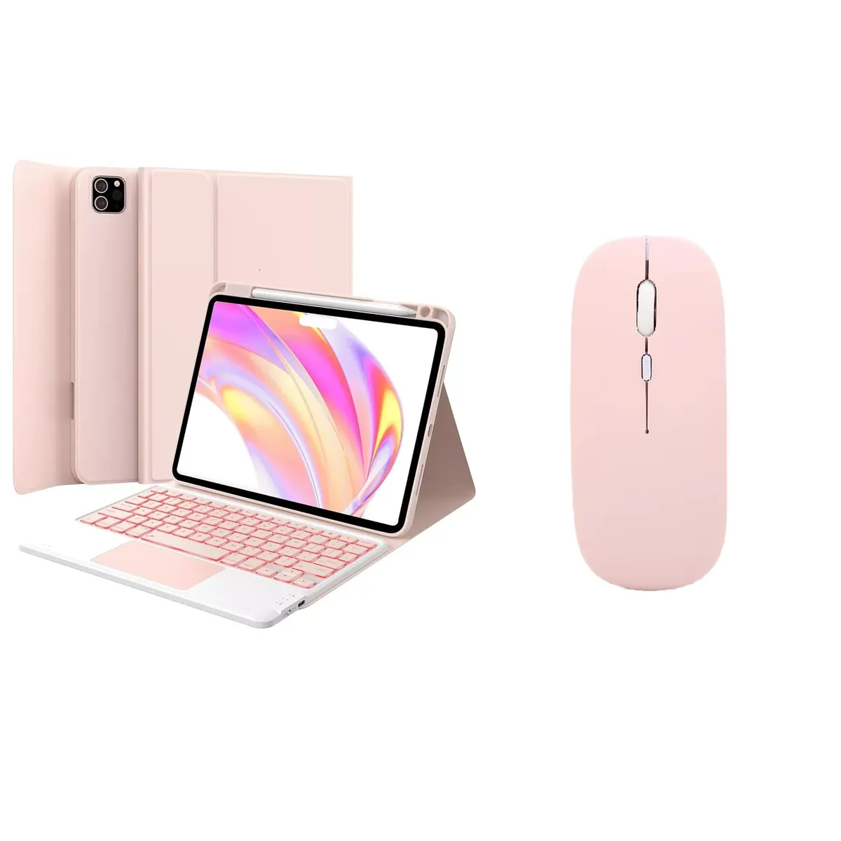 GENERICO - Forro Estuche Teclado Trackpad Para Ipad 11 a16 2025 + mouse