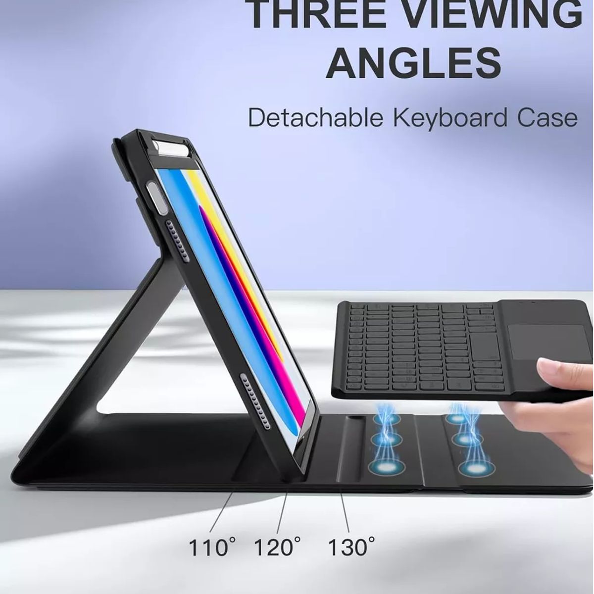 GENERICO - Funda Forro Estuche Teclado Trackpad Para Ipad 10ma gen + mouse