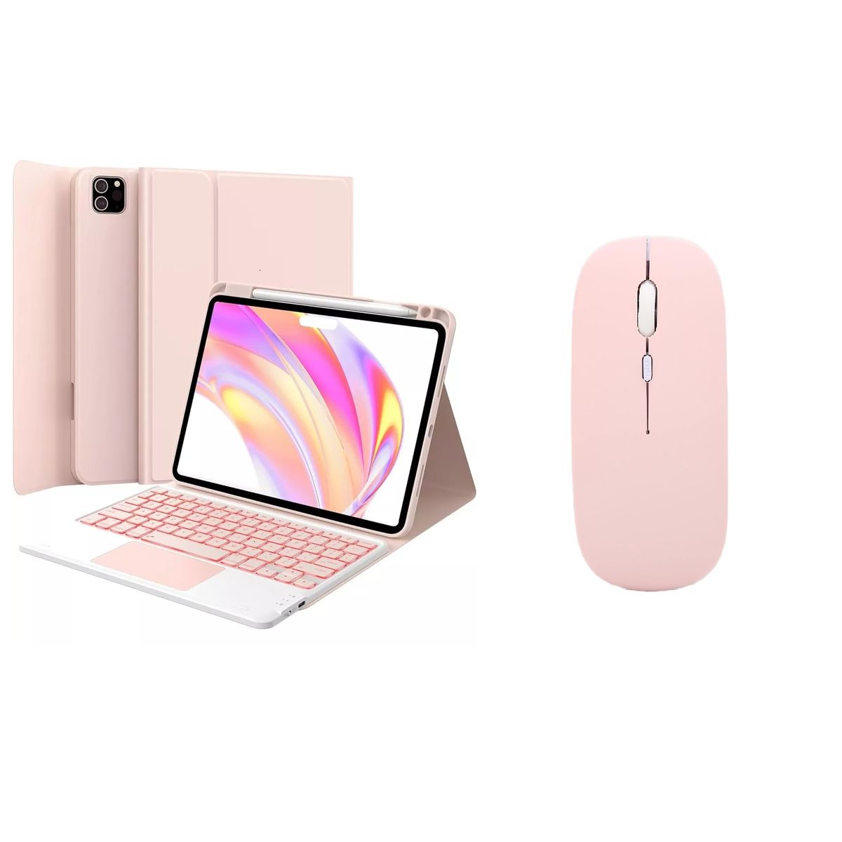 GENERICO - Funda Forro Estuche Teclado Trackpad Para Ipad Air 11 m2 2024 + mouse