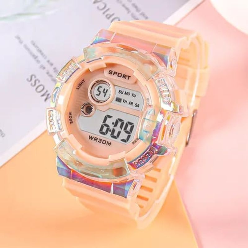 GENERICO - RELOJ CURUBA TORNASOL REDONDO DIGITAL DEPORTIVO PARA MUJER + CAJA