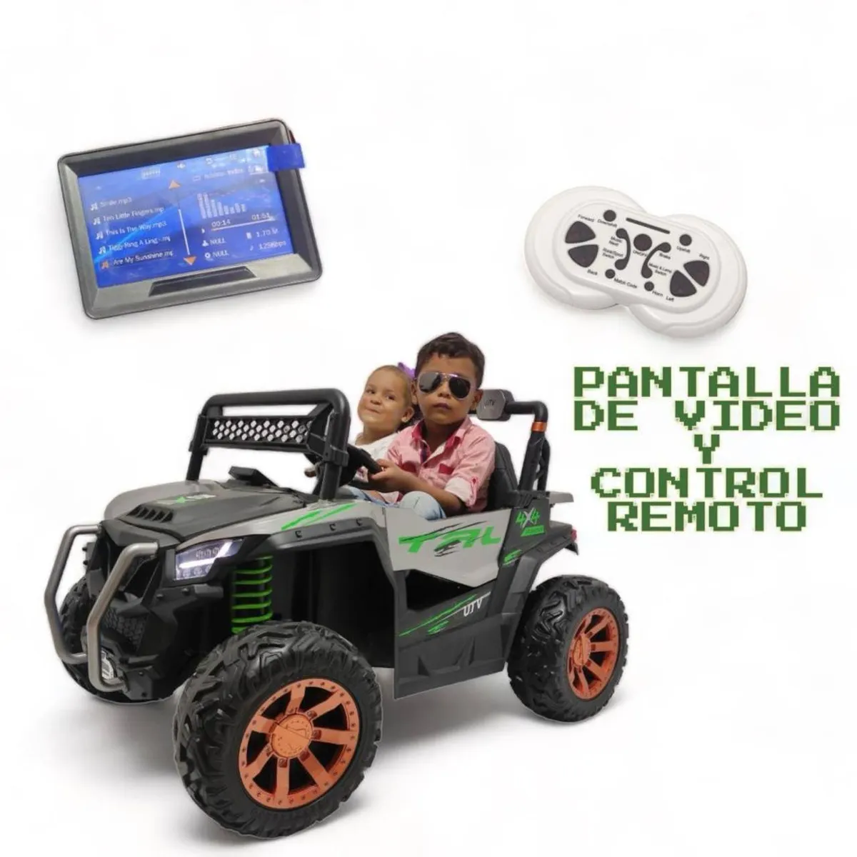 BRITOCHET - Carro Eléctrico Niño 4X4 Pantalla Táctil  1 a 7 Años REF 809