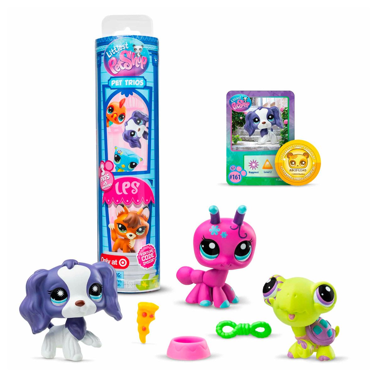BASIC - Littlest Pet Shop – Set Trio en Tubo Wave 3 (Mascotas Coleccionables – Surtido)