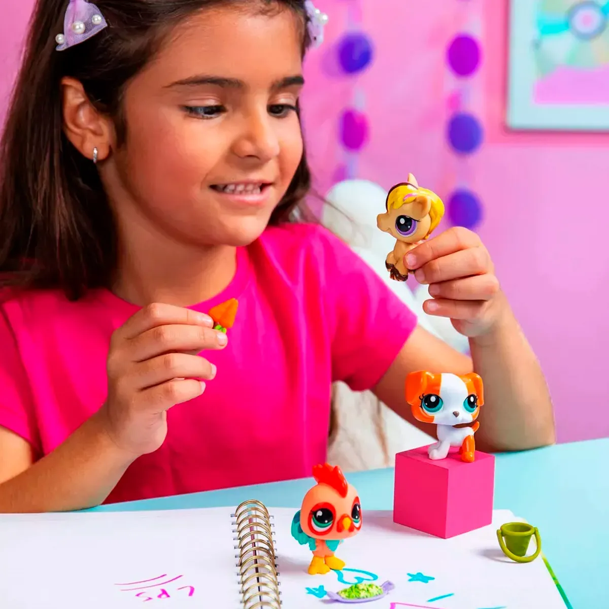 BASIC - Littlest Pet Shop – Set Trio en Tubo Wave 3 (Mascotas Coleccionables – Surtido)