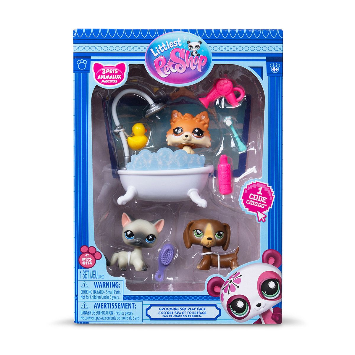 BASIC - Littlest Pet Shop  Playset Spa & Grooming Set de Cuidado y Juego