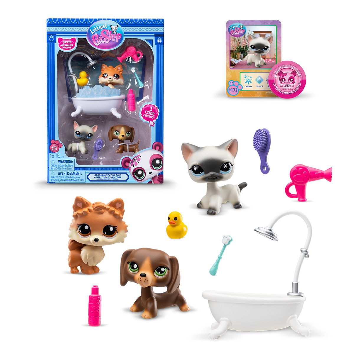 BASIC - Littlest Pet Shop  Playset Spa & Grooming Set de Cuidado y Juego