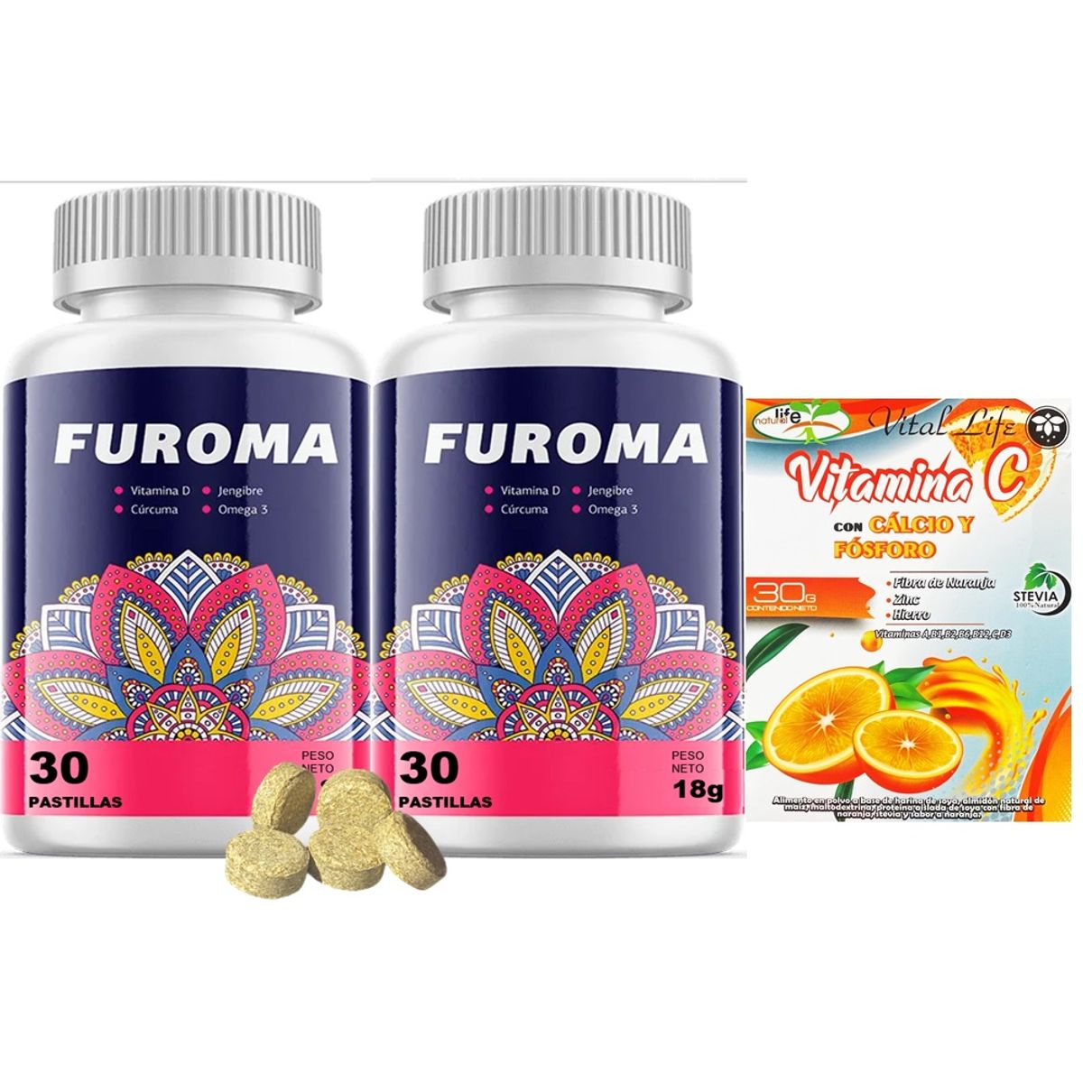 GENERICO - 2 FUROMA  - NORMALIZA LA PRESION ARTERIAL VITAMINA C