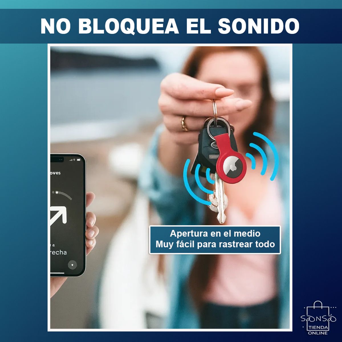 GENERICO - Funda Para Airtag Estuche Silicona Llavero Protector