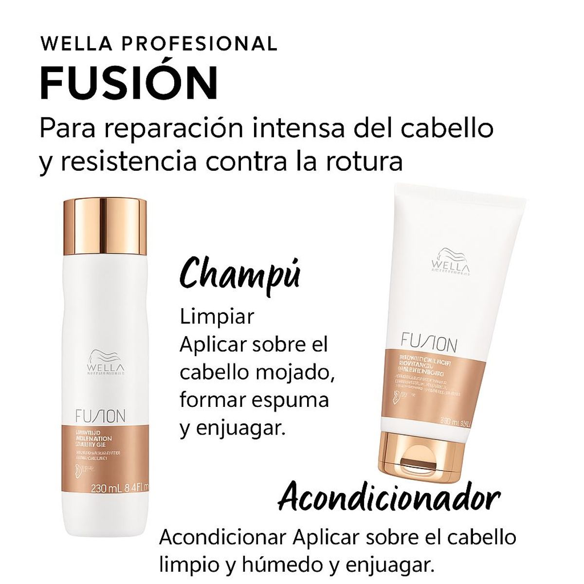 WELLA - Shampo + Acondicionador Wella Fusion Reparación