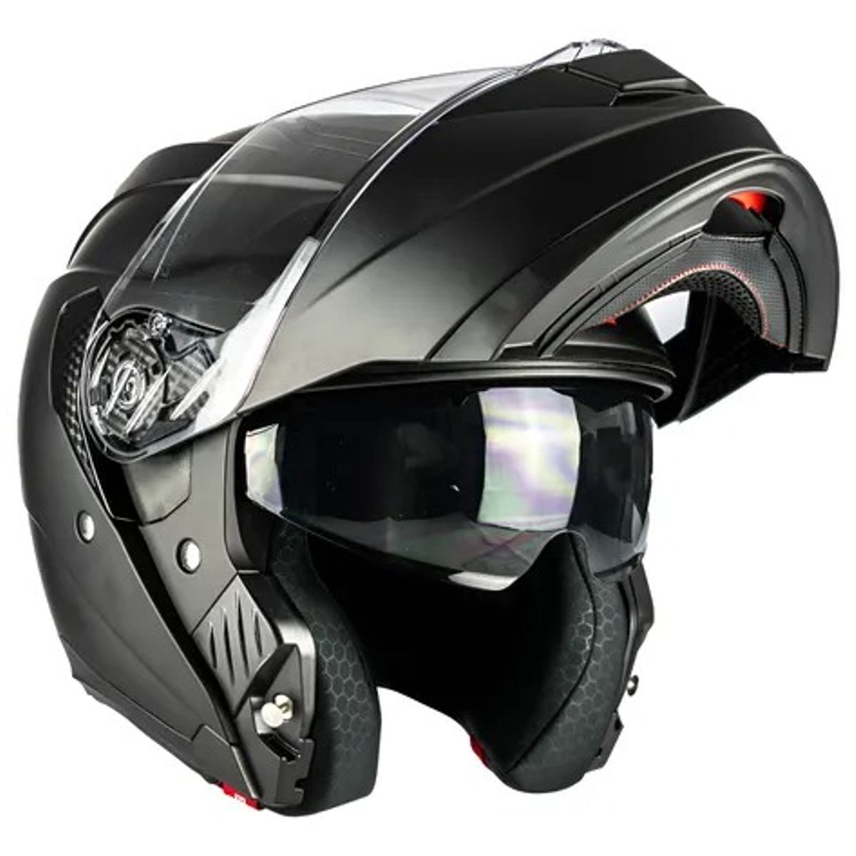 MT HELMETS - CASCO MT EXODUS CERTIFICADO ECE2206 ABATIBLE NEGRO MATE