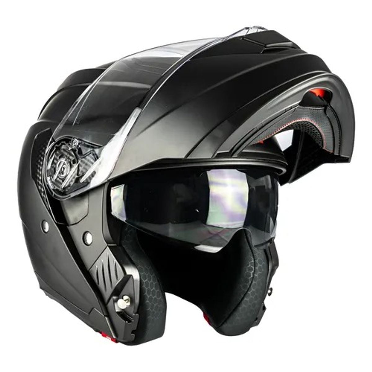 MT HELMETS - CASCO MT EXODUS CERTIFICADO ECE2206 ABATIBLE NEGRO MATE