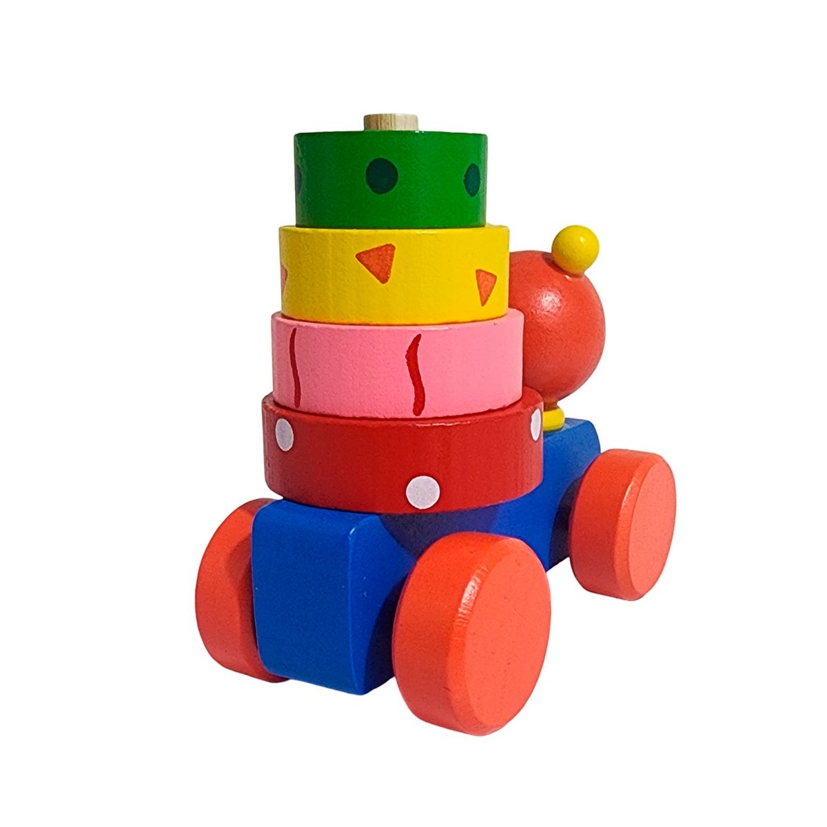 GENERICO - Carro De Madera Juguete Aprendizaje Encastre Figuras Colores