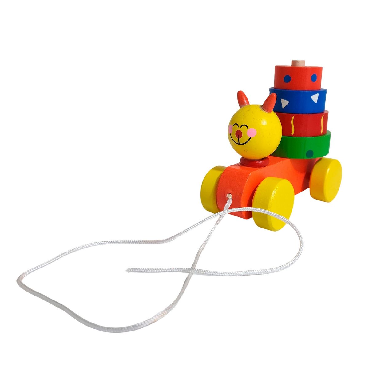 GENERICO - Carro De Madera Juguete Aprendizaje Encastre Figuras Colores