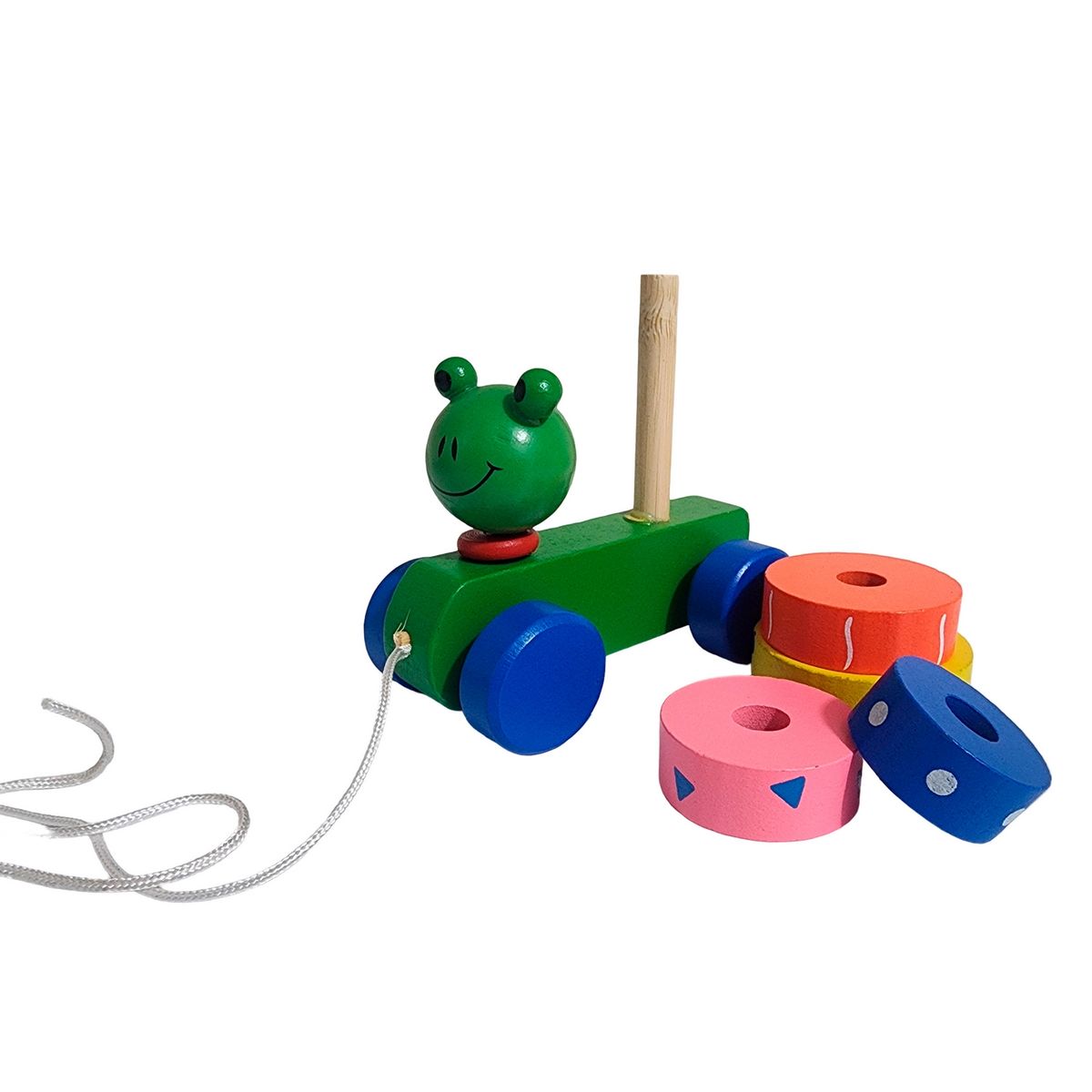 GENERICO - Carro De Madera Juguete Aprendizaje Encastre Figuras Colores