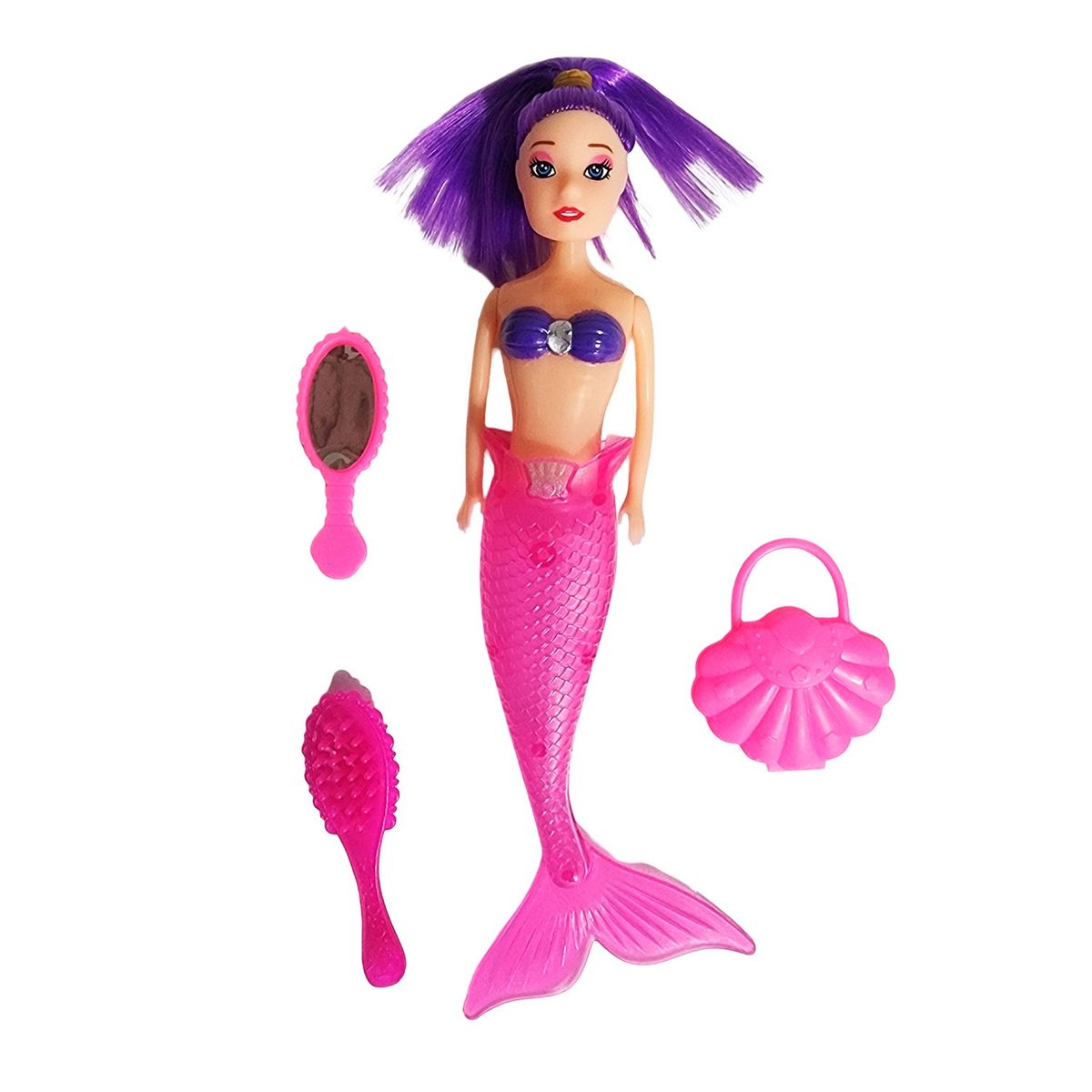 GENERICO - Muñeca Princesa Sirena Con Accesorios De Belleza Juguete