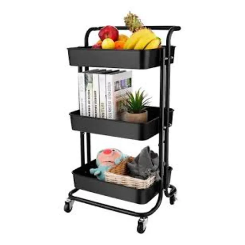 GENERICO - Carrito organizador 3 niveles con ruedas
