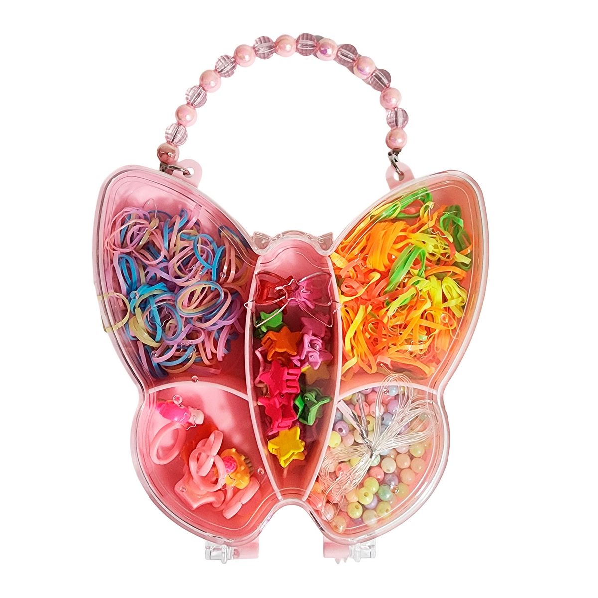 GENERICO - Set Kit Para Hacer Pulseras Pedreria + Bolso Mariposa