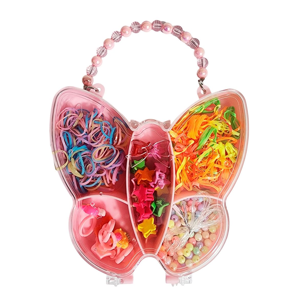 GENERICO - Set Kit Para Hacer Pulseras Pedreria + Bolso Mariposa