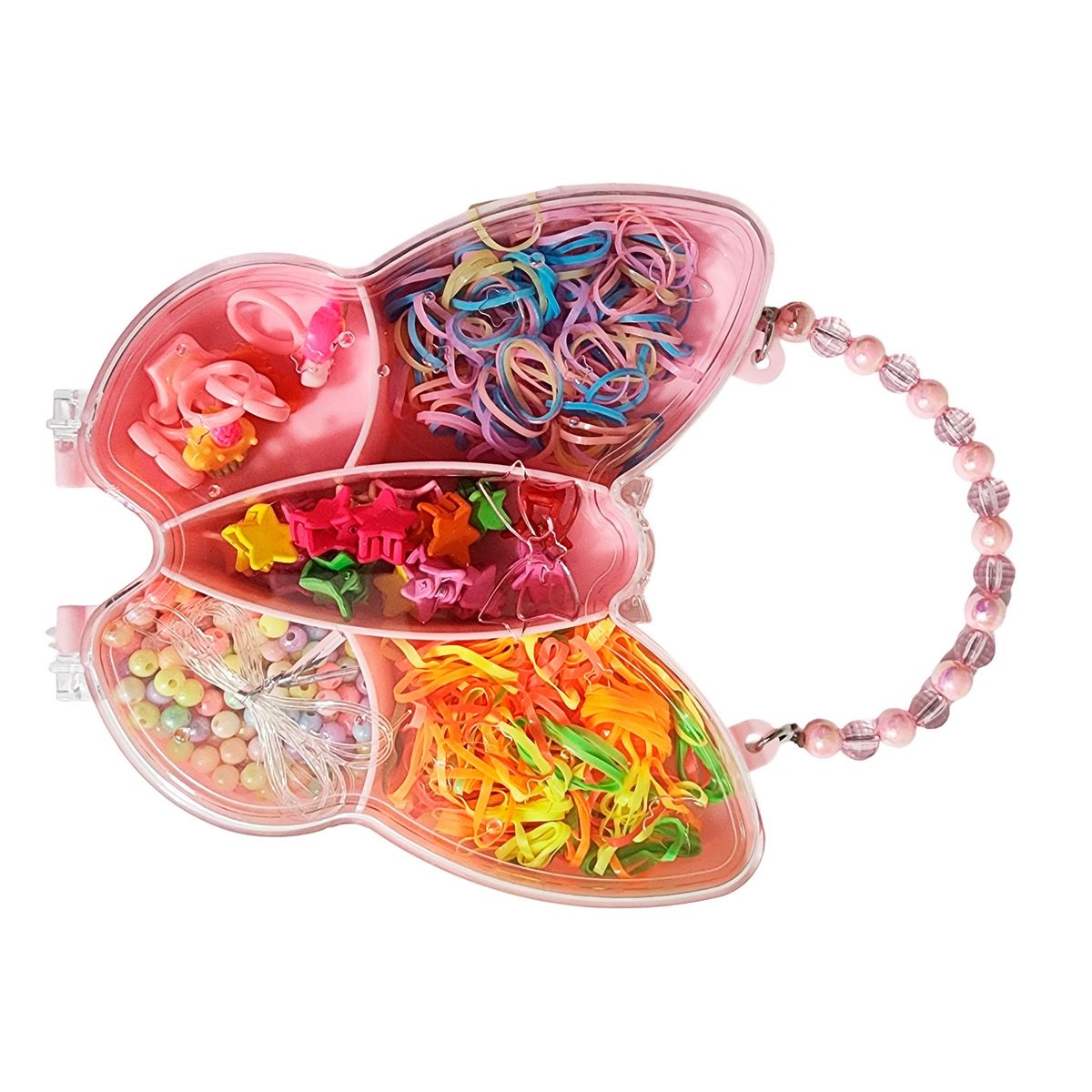 GENERICO - Set Kit Para Hacer Pulseras Pedreria + Bolso Mariposa