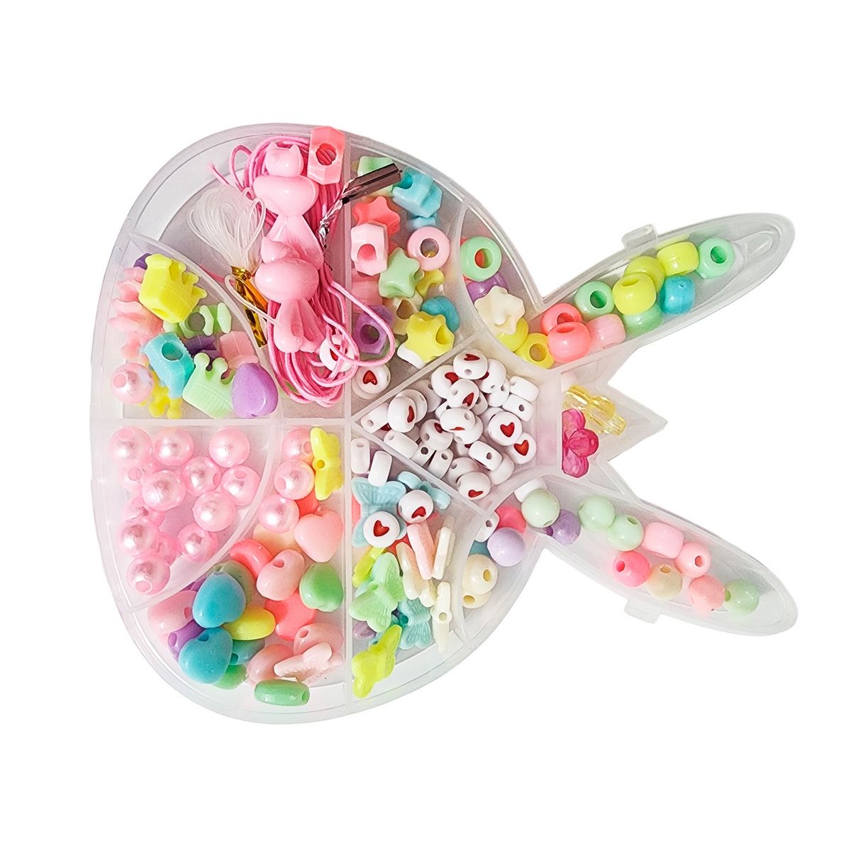 GENERICO - Set Kit Para Hacer Pulseras Pedreria + Estuche Conejo