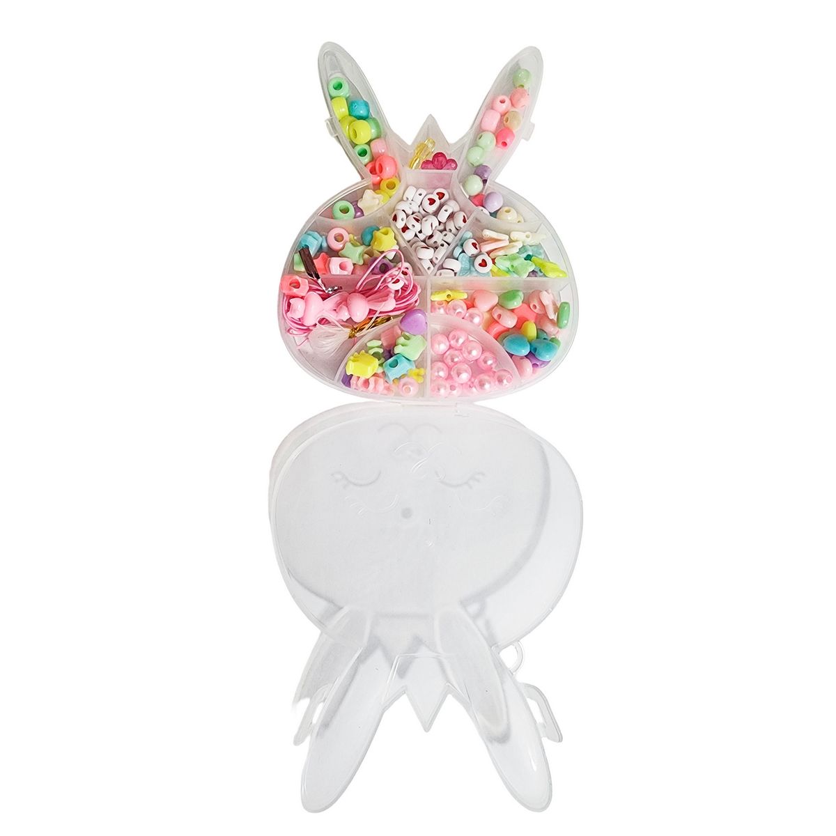 GENERICO - Set Kit Para Hacer Pulseras Pedreria + Estuche Conejo