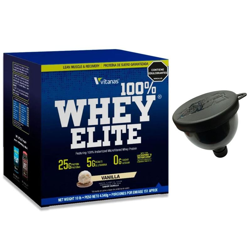 VITANAS - 100% Whey Elite 10 Libras Vitanas - Proteina Limpia