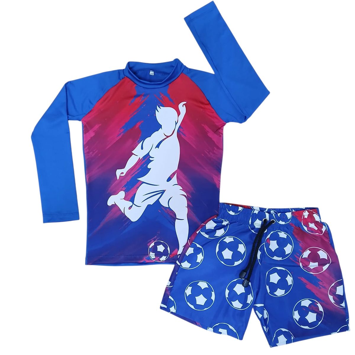 1AMIGO - Traje de baño Infantil Buzo y Pantaloneta - Fútbol