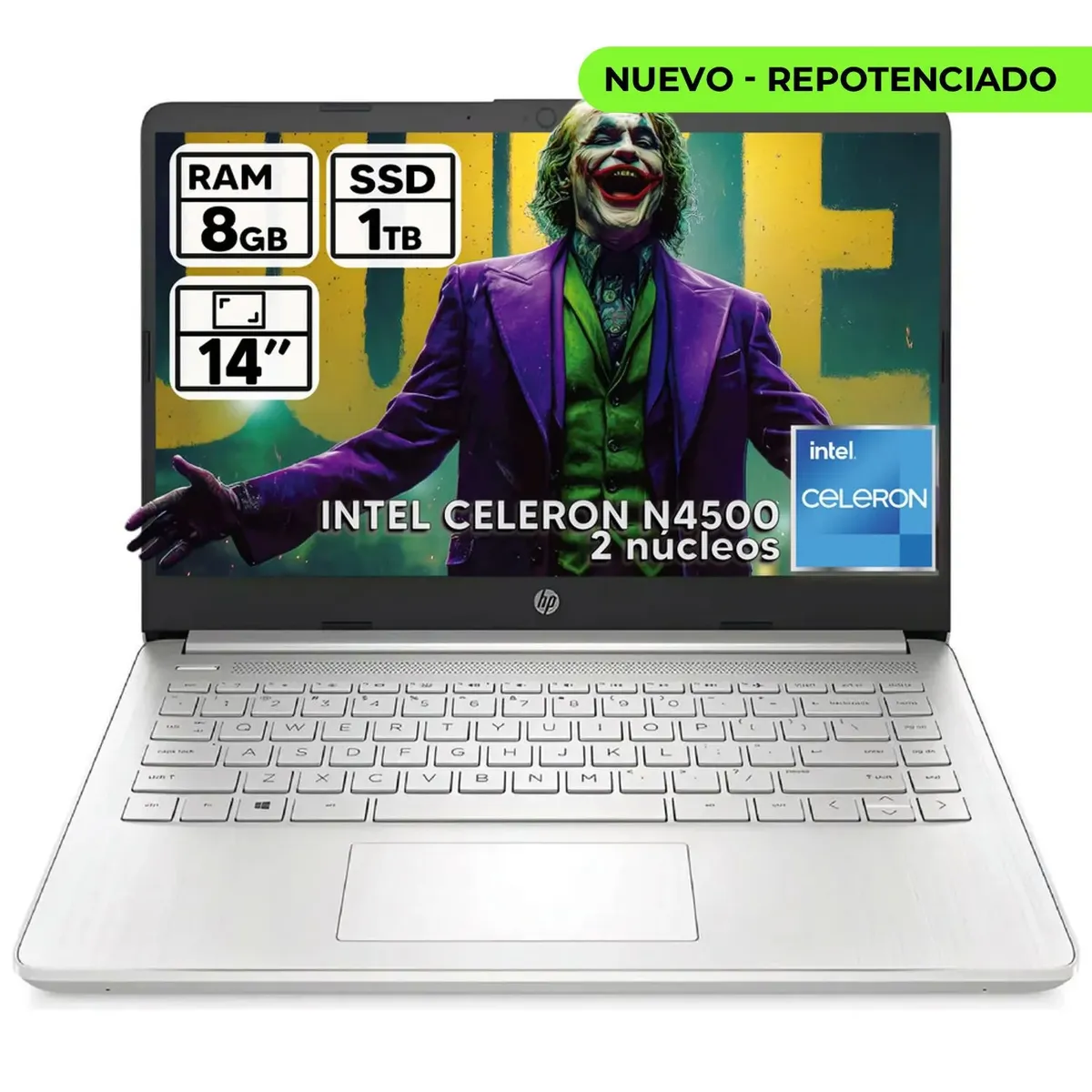HP - PORTATIL HP 14 INTEL CELERON N4500 8GB RAM 1TB SSD PANTALLA 14" LED HD