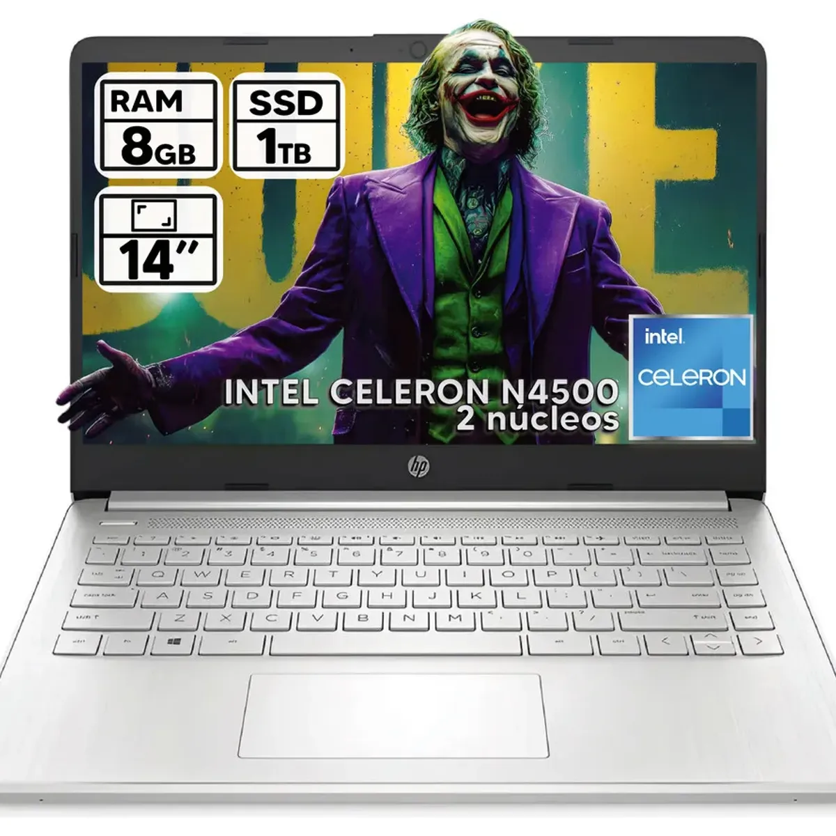 HP - PORTATIL HP 14 INTEL CELERON N4500 8GB RAM 1TB SSD PANTALLA 14" LED HD
