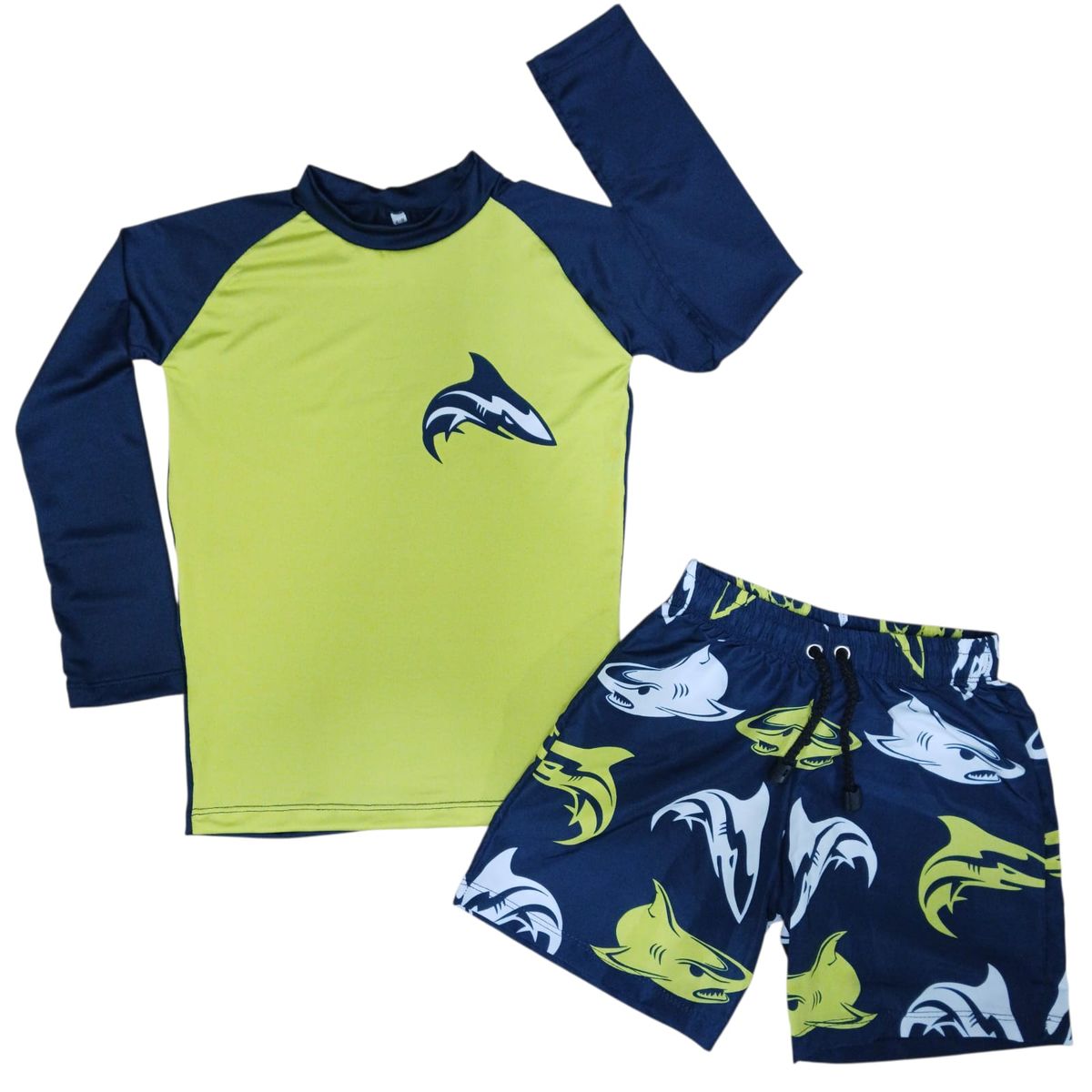 1AMIGO - Traje de baño Infantil Buzo y Pantaloneta - Tiburón