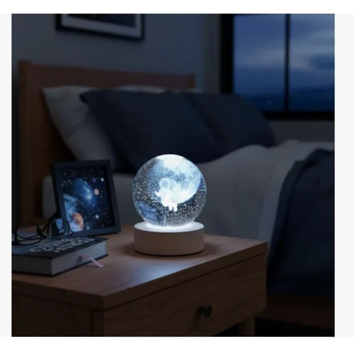 INFANTILES CAJUROMIX - Lámpara Esfera Astronauta Cósmico 3d Ilumina Tu Habitación