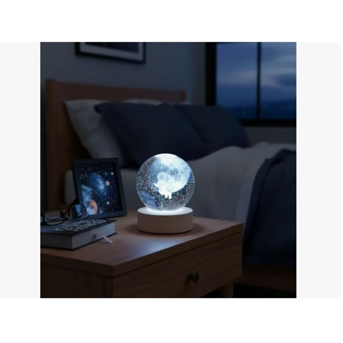 INFANTILES CAJUROMIX - Lámpara Esfera Astronauta Cósmico 3d Ilumina Tu Habitación