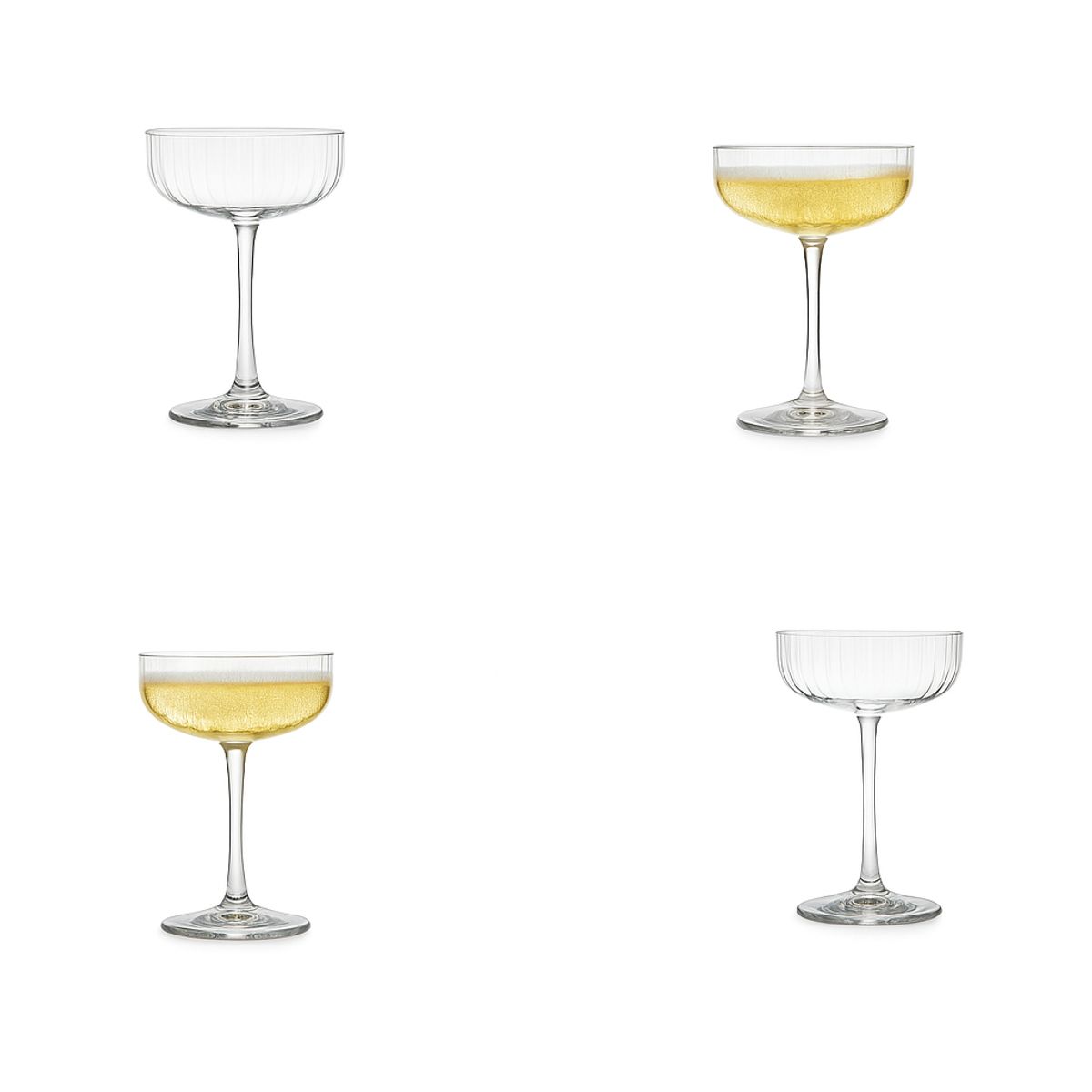 LIBBEY - SET X 4 COPAS COUPE PANELLO LINEAR