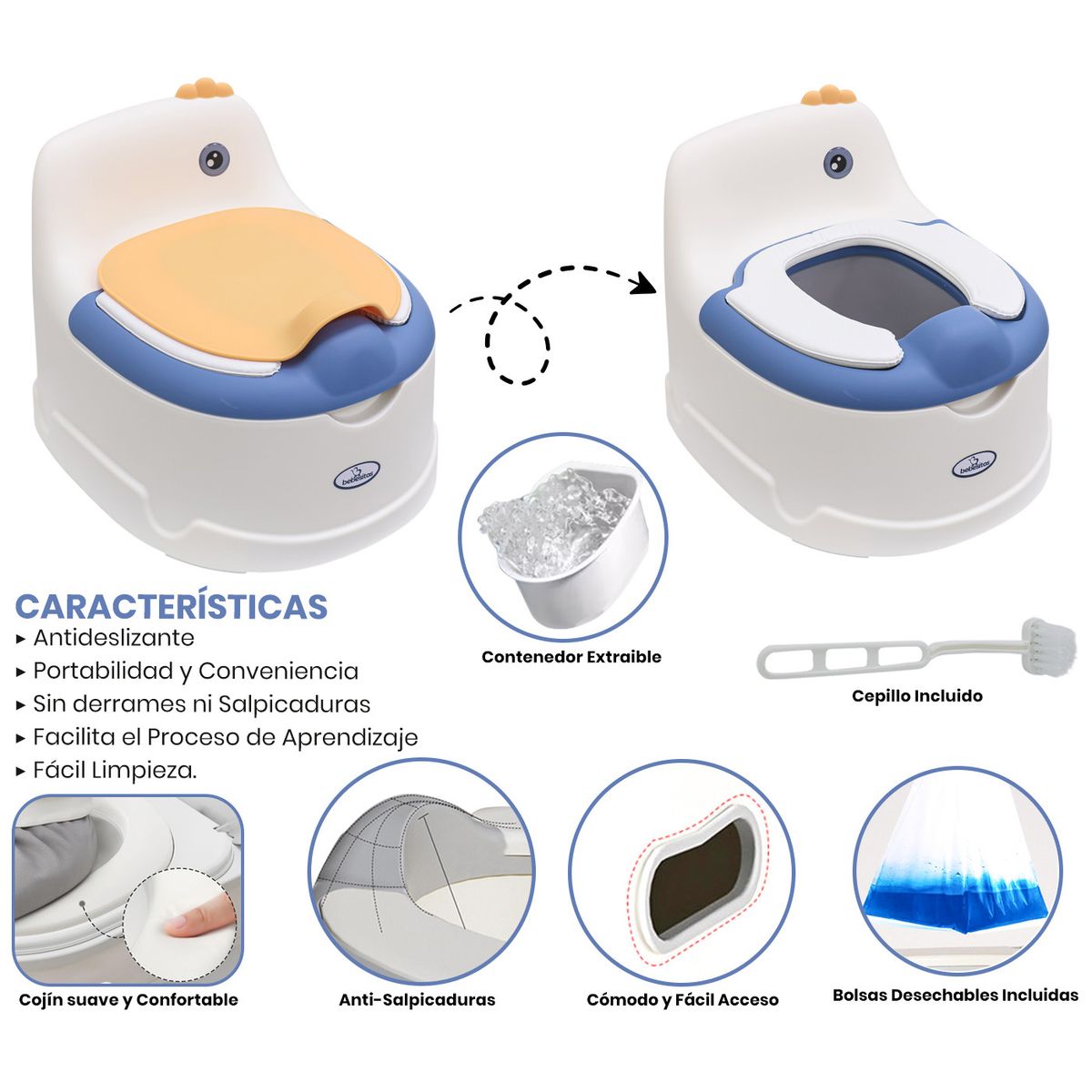 BEBESITOS - BACiNILLA DE APRENDIZAJE PARA BEBES MARCA BEBESITOS