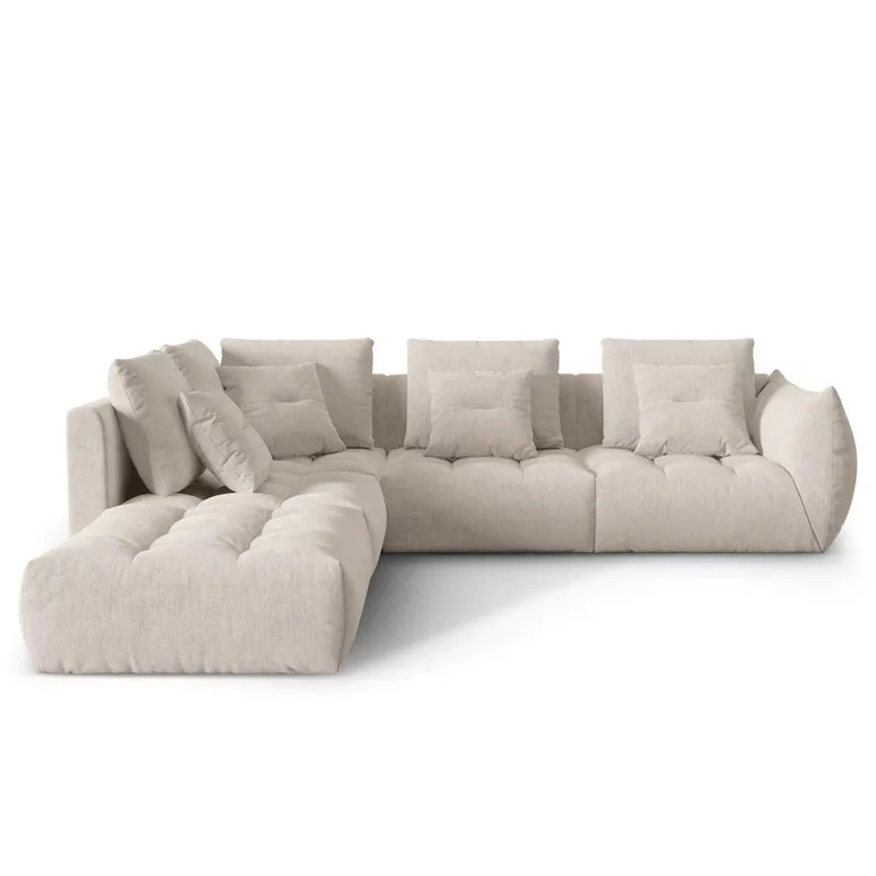 GENERICO - Juego de Sala Moderno Modular Zaafra beige Moderno Grande