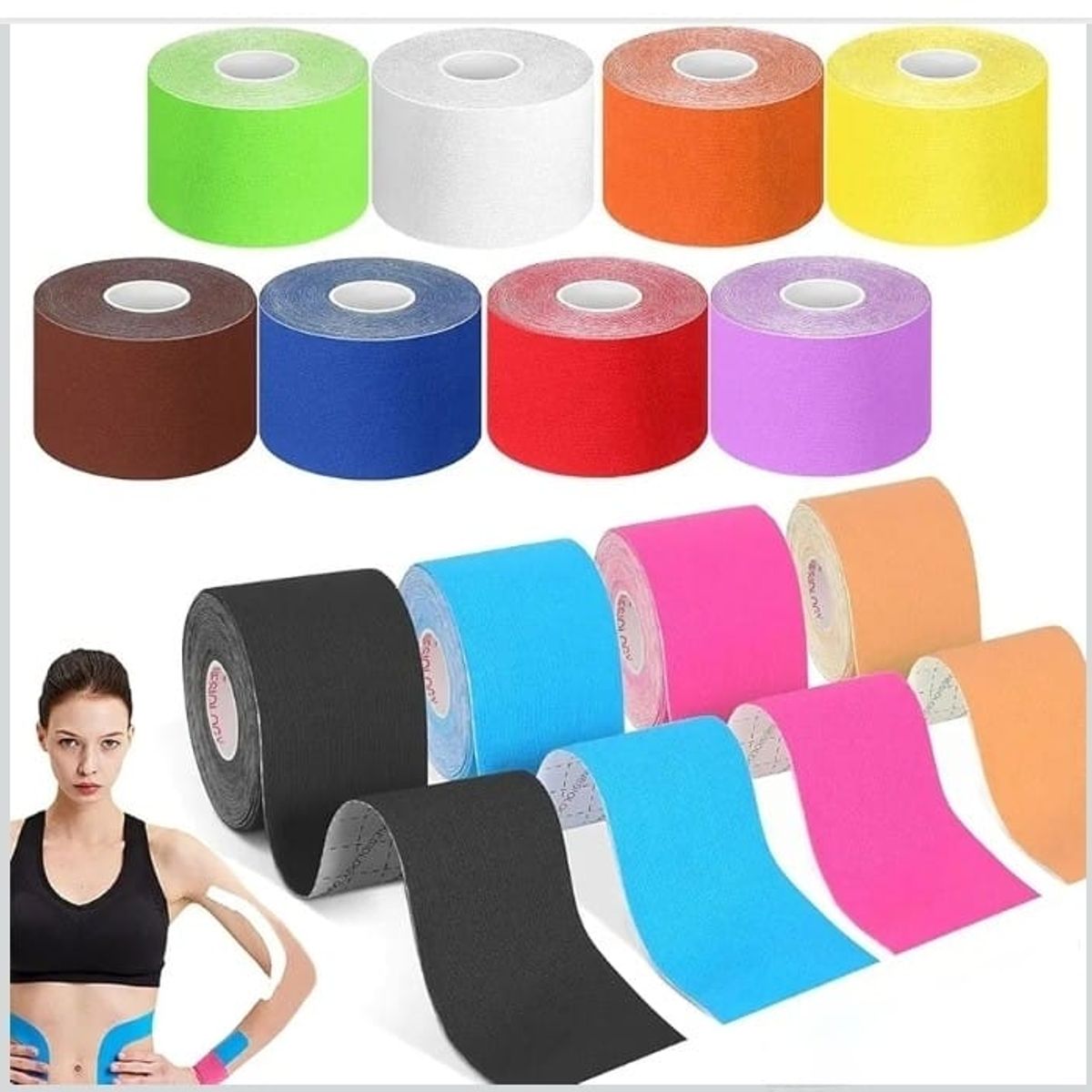 GENERICO - Cinta Kinesiológica Neuromuscular Kinesiotape De 5cm X 5 metros/unidad