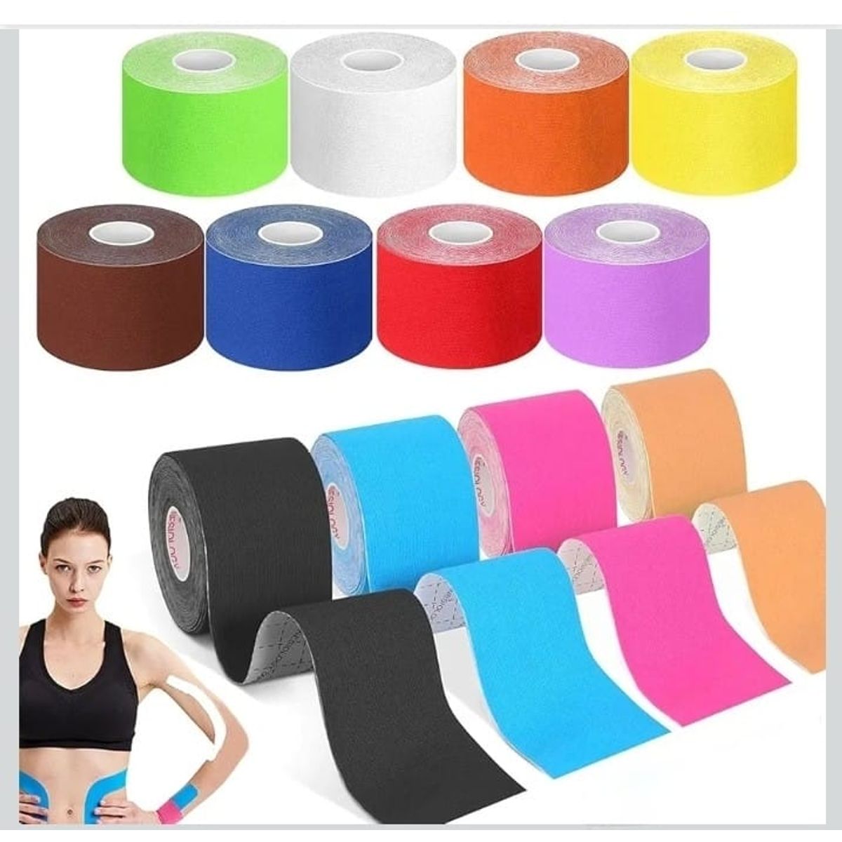 GENERICO - Cinta Kinesiológica Neuromuscular Kinesiotape De 5cm X 5 metros/unidad