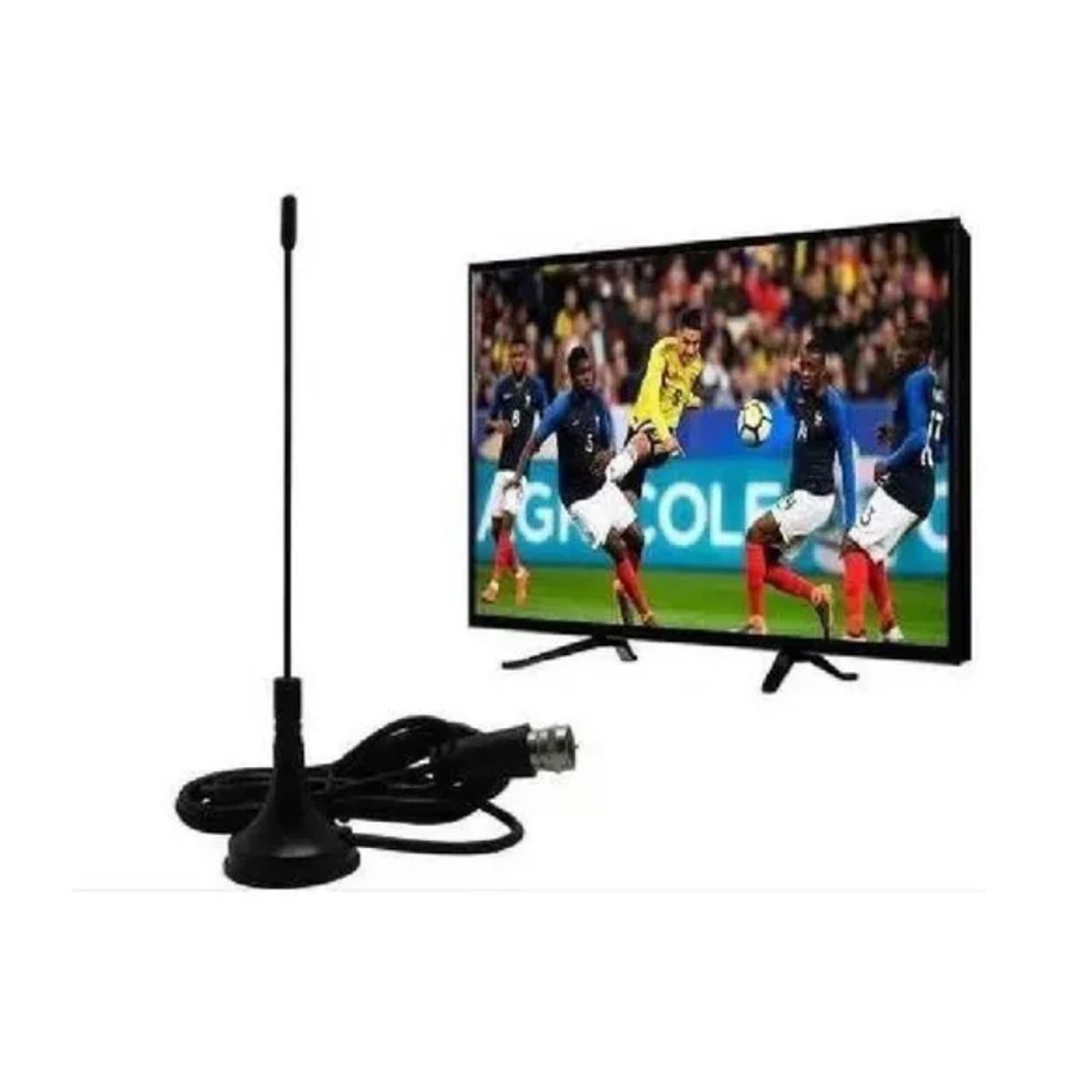 GENERICO - Antena TDT Economica 1.5 Mts Negro Nuevo