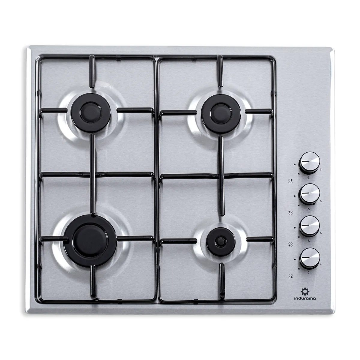 INDURAMA - Estufa de Empotrar INDURAMA 60 cm Inox 4 Quemadores Gas Natural