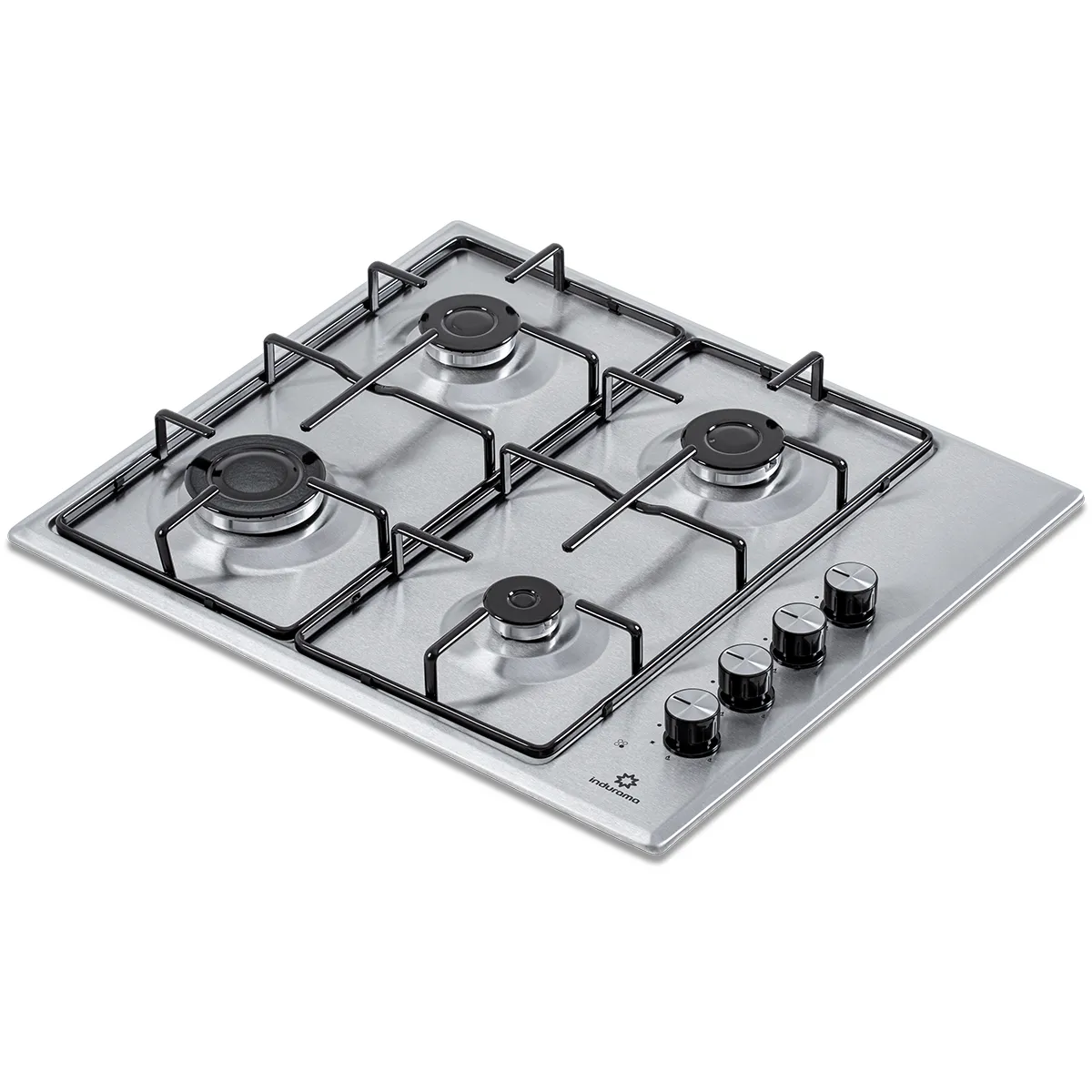 INDURAMA - Estufa de Empotrar INDURAMA 60 cm Inox 4 Quemadores Gas Natural