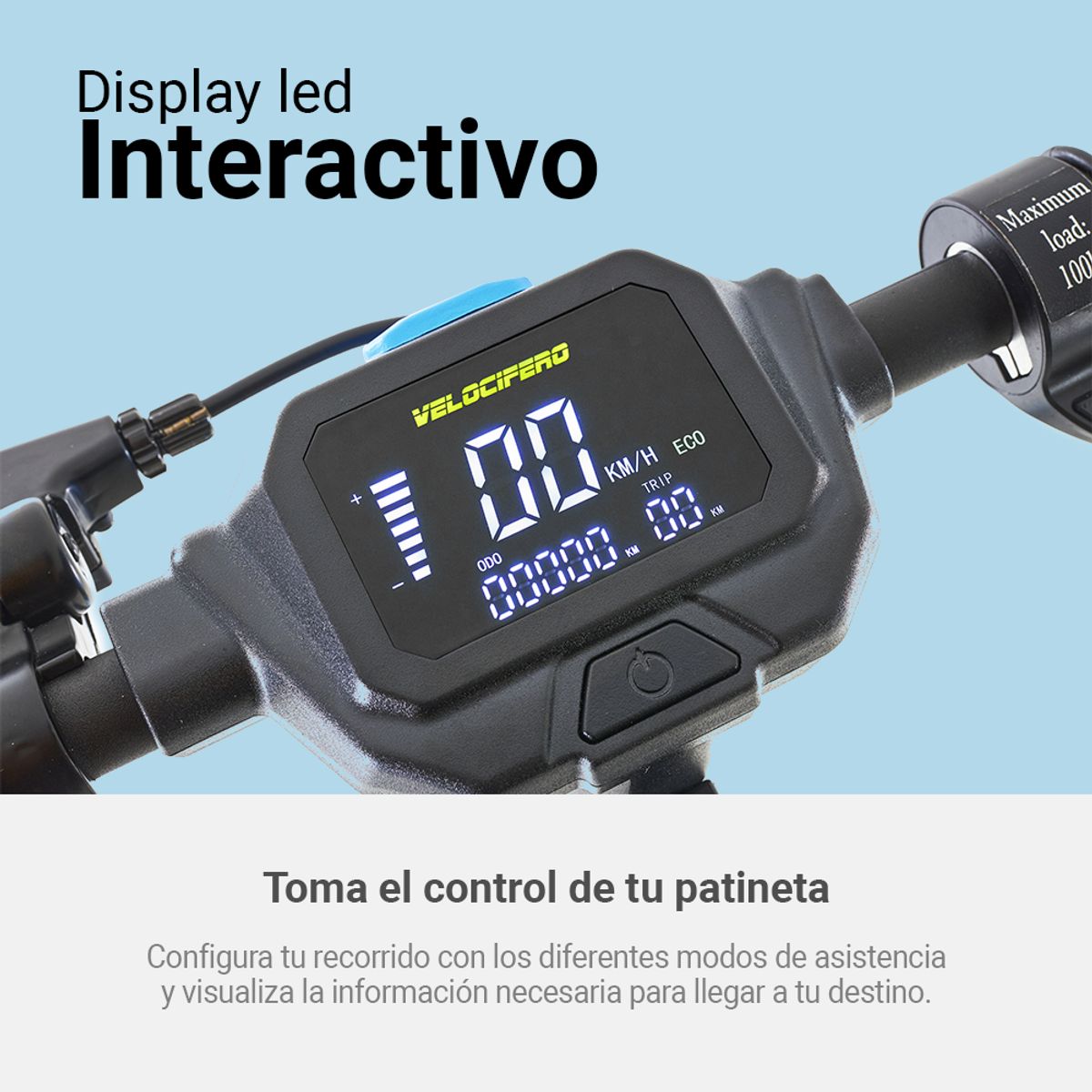 VELOCIFERO - Patineta eléctrica Ecomad 350W Auteco