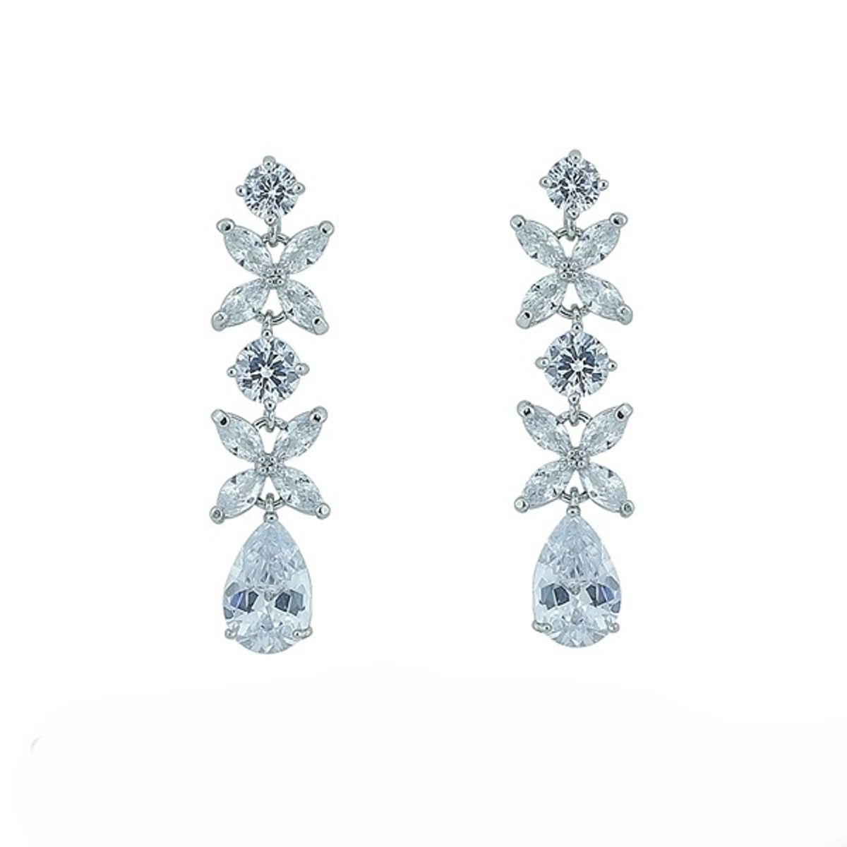 VERAMOREST - Aretes largos con cristales brillantes  Veramorest