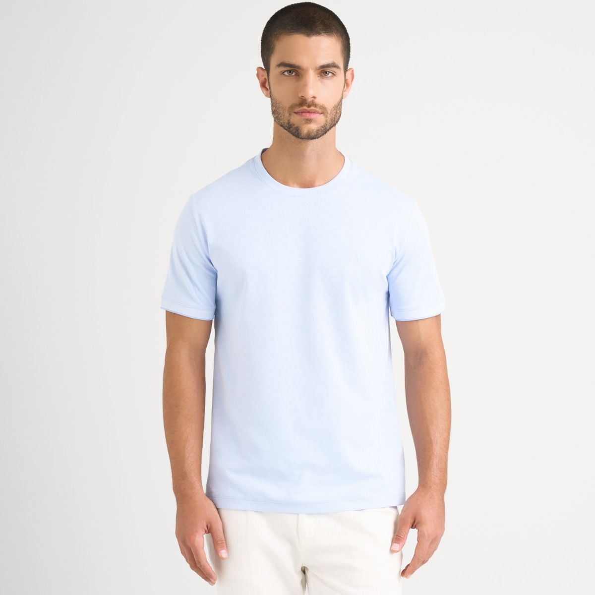 VELEZ - Vélez Camiseta Micropima Arizona Para Hombre Semi Ajustada Azul Claro