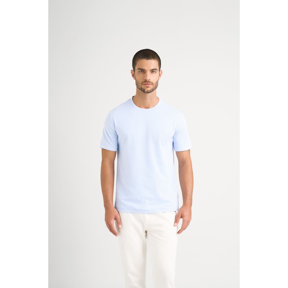 VELEZ - Vélez Camiseta Micropima Arizona Para Hombre Semi Ajustada Azul Claro