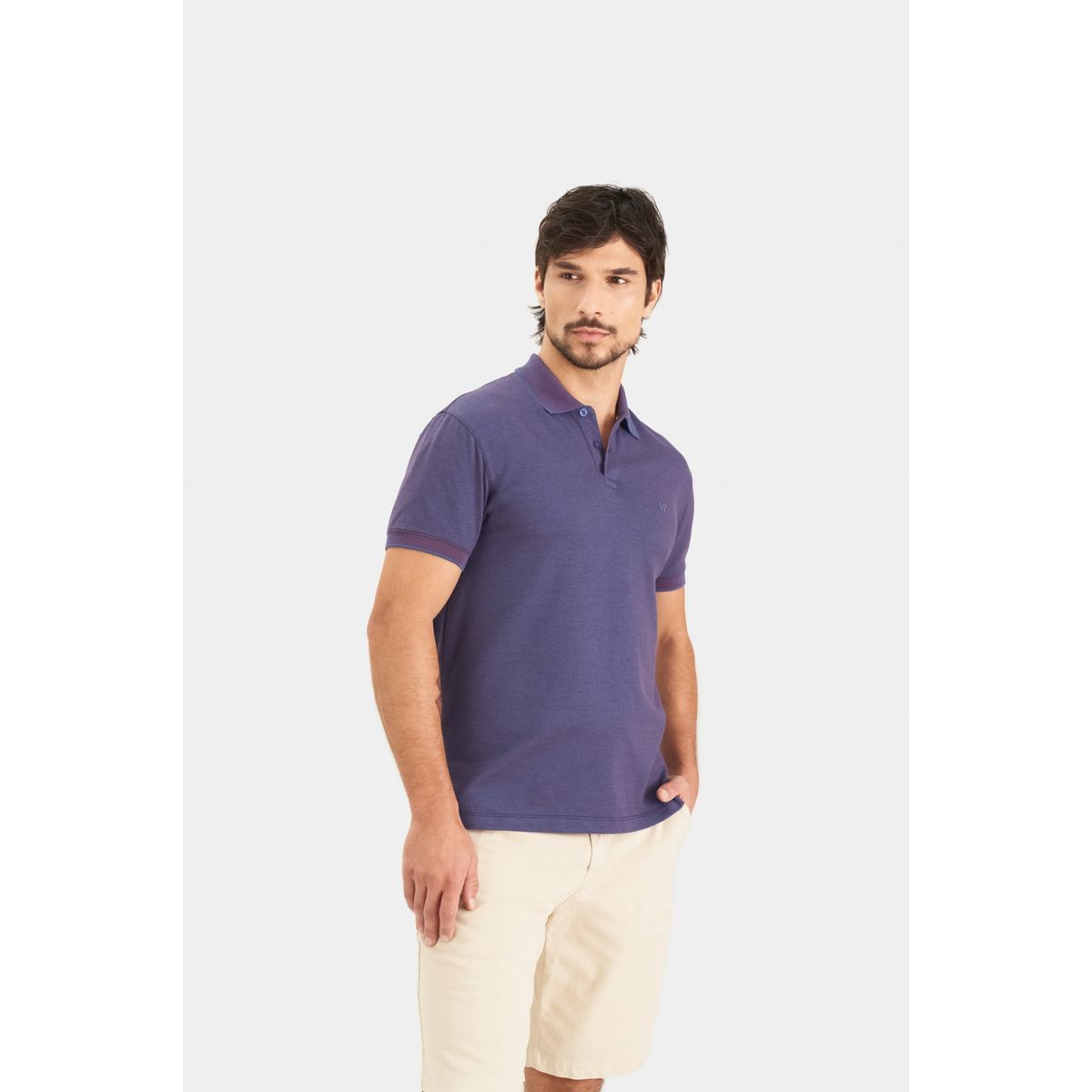 VELEZ - Vélez Polo Poniente En Pique De Algodón Hombre Semifitted Azul Oscuro